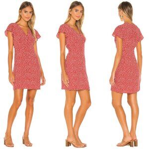 Rails Red Micro Floral Mini Dress